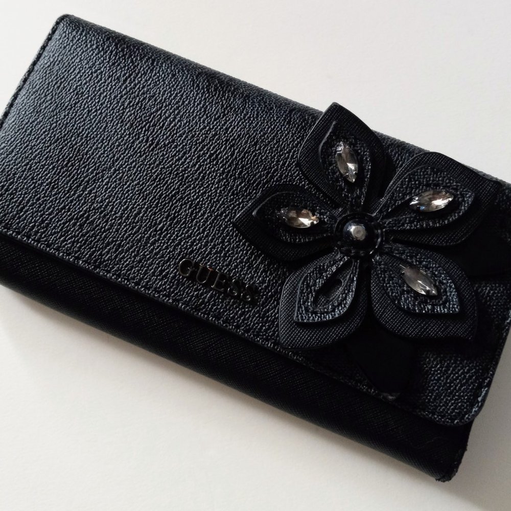 Guess Faux Croc Two Tone Pink Handbag & Guess Wallet Trifold GUC - Picture 6 of 16